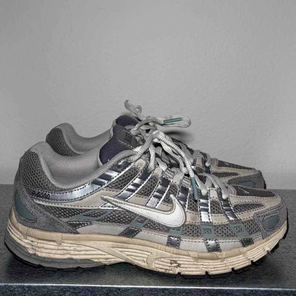 🗽 Nike P-6000 Flat Pewter White W 5.5
